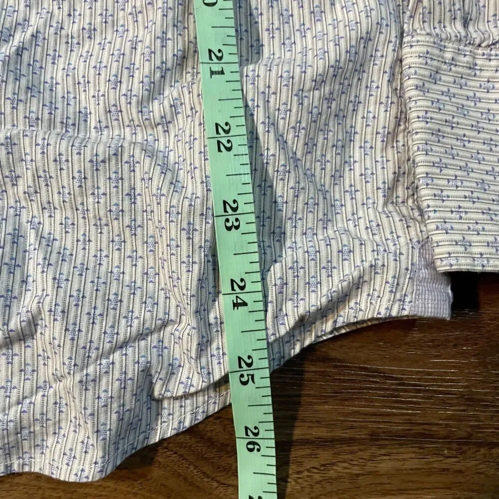 Banana Republic Shirt Slim Blue White Long Sleeve Button Up Cotton Men's Size M